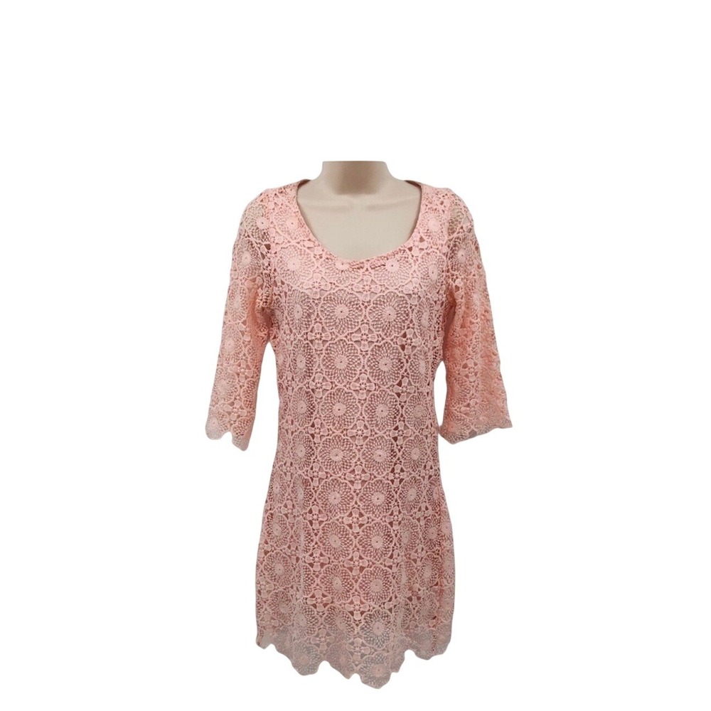 Robin women's pink lace mini dress size S/Euro‎ 38